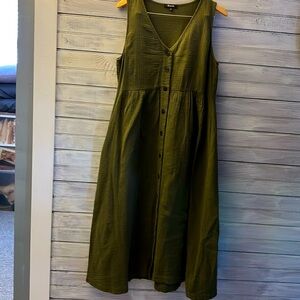 Madewell women’s midi dress 100% cotton empire waist